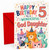 God Daughter 5th Birthday Card Party Cats in Hats & Confetti