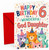 God Daughter 6th Birthday Card Party Cats and Confetti