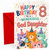 God Daughter 8th Birthday Card Party Cats and Confetti