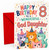 God Daughter 8th Birthday Card Party Cats and Confetti