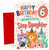 Step Daughter 6th Birthday Card Party Cats in Hats Confetti