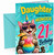 Daughter 21st Birthday Card Unicorn Cat Rainbow Cocktail
