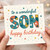 To a Wonderful Son Happy Birthday Card - Colourful Star Lettering Design, Cheerful Birthday Card for Son