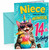 Niece 14th Birthday Card Unicorn Cat Rainbow Cocktail