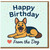 Happy Birthday From the Dog Card - Cute German Shepherd Illustration, Funny Pet Owner Birthday Card from the Dog for Mum, Dad, Husband, Wife or Friend