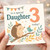 Daughter 3rd Birthday Card - Cute Woodland Hedgehog and Bird with Party Hats, Bunting and Leaves - 'to a special Daughter 3 today!'