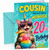 Great Grandson 20th Birthday Card Unicorn Cat Rainbow Cocktail