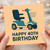 Funny 40th Birthday Card - Mobility Scooter Cartoon - Happy 40th Birthday Joke Card for Adults, Friends or Colleagues