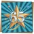 65th Birthday Card, Starburst Gold Star Design, 145mm x 145mm Square, Milestone Celebration for Him or Her, Includes Kraft Envelope