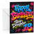 Step Daughter 18th Birthday Card Graffiti Paint Splats Brick
