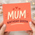 Birthday Card for Mum - 'Mum Birthday Queen' Hearts Design, Bold Coral Typography, Cute Card for Mother