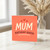 Birthday Card for Mum - 'Mum Birthday Queen' Hearts Design, Bold Coral Typography, Cute Card for Mother