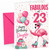 Daughter 23rd Birthday Card Fabulous Flamingo on Roller Skates