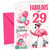 Daughter 29th Birthday Card Fabulous Flamingo on Roller Skates