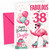 Daughter 38th Birthday Card Fabulous Flamingo on Roller Skates