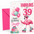 Daughter 39th Birthday Card Fabulous Flamingo on Roller Skates