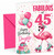 Daughter 45th Birthday Card Fabulous Flamingo on Roller Skates