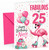 Niece 25th Birthday Card Fabulous Flamingo on Roller Skates