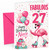 Niece 27th Birthday Card Fabulous Flamingo on Roller Skates