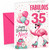 Niece 35th Birthday Card Fabulous Flamingo on Roller Skates