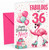 Niece 36th Birthday Card Fabulous Flamingo on Roller Skates