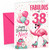 Niece 38th Birthday Card Fabulous Flamingo on Roller Skates