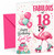 God Son 18th Birthday Card Fabulous Flamingo on Roller Skates