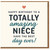Totally Amazing Niece Birthday Card - Happy Birthday to a Totally Amazing Niece, Have the Best Day Ever - Heart Icon Typography Design