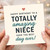 Totally Amazing Niece Birthday Card - Happy Birthday to a Totally Amazing Niece, Have the Best Day Ever - Heart Icon Typography Design
