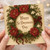 St Dwynwen's Day Card - Happy St. Dwynwen’s Day - Welsh Valentine’s Card, Vintage Floral Wreath with Red Flowers, Snowdrops, Ivy & Ribbons, Heart Charms - Romantic Love for 25 January