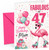 Mum 47th Birthday Card Fabulous Flamingo on Roller Skates