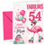 Mum 54th Birthday Card Fabulous Flamingo on Roller Skates