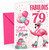 Mum 79th Birthday Card Fabulous Flamingo on Roller Skates