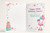 Nanny 100th Birthday Card Flamingo on Roller Skates & Balloons