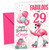 Cousin 29th Birthday Card Fabulous Flamingo on Roller Skates