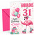 Cousin 31st Birthday Card Fabulous Flamingo on Roller Skates