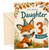 Daughter 3rd Birthday Card Cute Fox in Party Hat Woodland