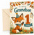 Grandson 1st Birthday Card Cute Fox in Party Hat Woodland