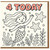 4 Today Mermaid Birthday Card for Kids - Cute Underwater Starfish Design - Age 4 Children's Birthday Card
