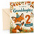 Granddaughter 2nd Birthday Card Cute Fox & Autumn Leaves