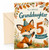 Granddaughter 5th Birthday Card Cute Fox in Party Hat Autumn