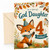 God Daughter 4th Birthday Card Fox in Party Hat Woodland