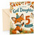 God Daughter 5th Birthday Card Fox in Party Hat Autumn