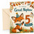 Great Nephew 5th Birthday Card Fox in Party Hat Autumn