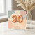 30th Birthday Card - Rose Gold Balloon Number 30 on Pastel Abstract Background - Modern Milestone Card