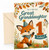 Great Granddaughter 1st Birthday Card Cute Fox and Leaves