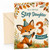 Step Daughter 3rd Birthday Card Cute Fox in Party Hat