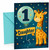 Daughter 1st Birthday Card Cute Giraffe and Number 1 Balloon