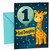 God Daughter 1st Birthday Card Giraffe and Number 1 Balloon