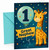 Great Nephew 1st Birthday Card Giraffe and Number 1 Balloon